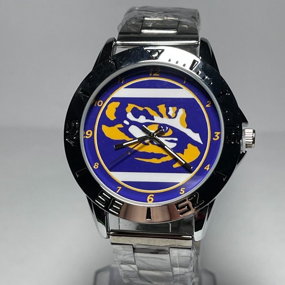 LSU Tigers NCAA Stainless Steel Men's Watch NEW!! - Picture 6 of 7